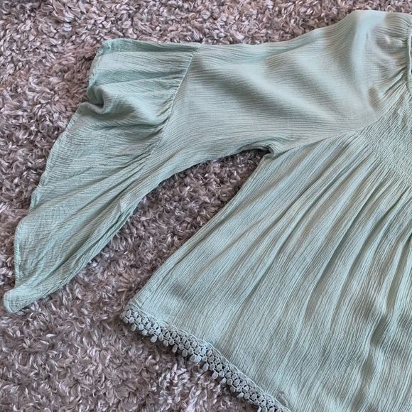 RAGA || Women’s Small Mint Flowy Lightweight Gorgeous Blouse Bohemian Boho - Picture 3 of 6